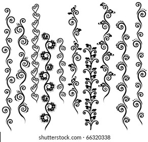 Vintage Floral Borders Stock Vector (Royalty Free) 66320338 | Shutterstock