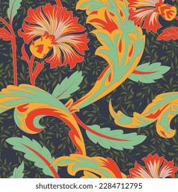 VINTAGE FLORAL BOTANICAL ALL OVER PRINT SEAMLESS PATTERN VECTOR