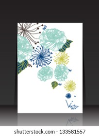 Vintage floral and Butterfly pattern vector