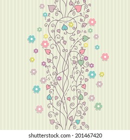 Vintage floral card background vector eps 10