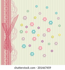 Vintage floral card background vector eps 10