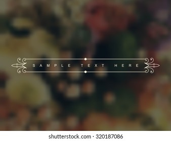 Vintage Floral Card with Flowers. Retro Frame for Restaurant or Boutique Identity Design. Spring Illustration. Summer Elements for Placard, Poster, Invitation, Flyer, Book Cover Design.