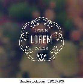 Vintage Floral Card with Flowers. Retro Frame for Restaurant or Boutique Identity Design. Spring Illustration. Summer Elements for Placard, Poster, Invitation, Flyer, Book Cover Design.