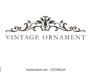 vintage floral design element. vector decoration.