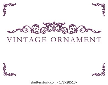vintage floral design element. vector decoration.