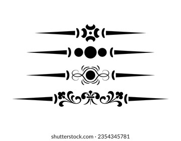 vintage floral divider. Floral separator vector design