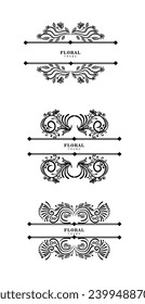 Vintage floral dividers set collection