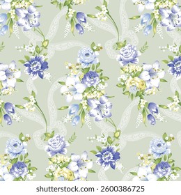 Vintage Floral Elegance – Botanical Pattern