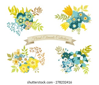 Vintage Floral Elements Collection