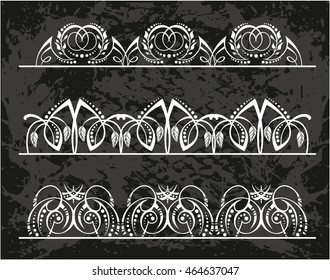 Vintage floral elements for design.