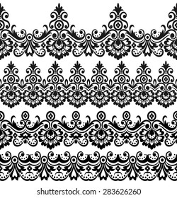 Vintage floral elements. Vector illustration.