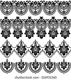 Vintage floral elements. Vector illustration.
