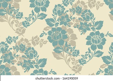 vintage floral ,flower seamless pattern background