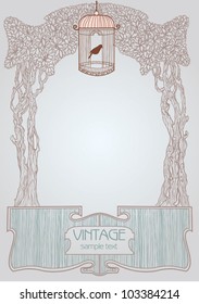 vintage floral frame