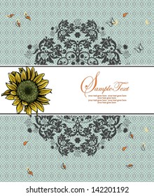 vintage floral frame
