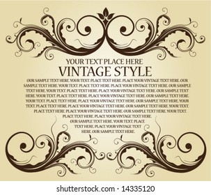 Vintage floral frame