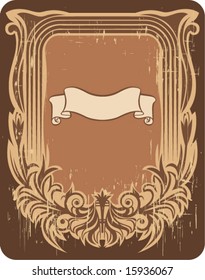 Vintage floral frame