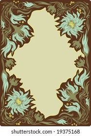 Vintage floral frame
