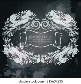 Vintage floral frame