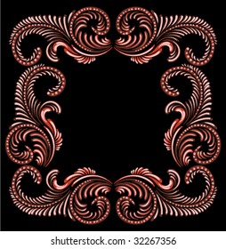 Vintage floral frame