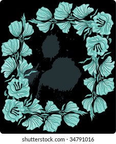 Vintage floral frame