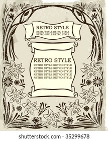 Vintage floral frame
