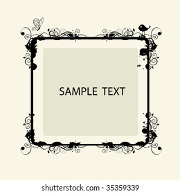 Vintage floral frame