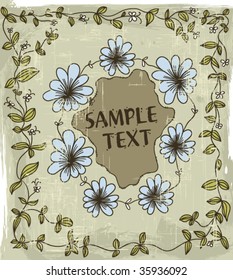 Vintage floral frame