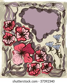 Vintage floral frame