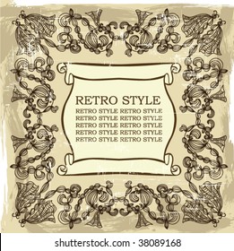 Vintage floral frame