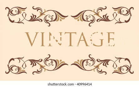 vintage floral frame