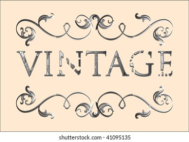 vintage floral frame