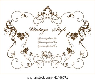 vintage floral frame