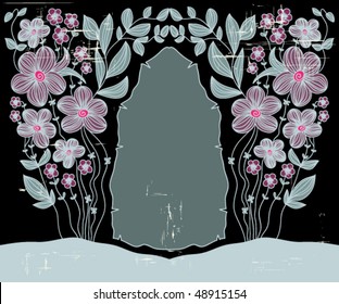 Vintage floral frame