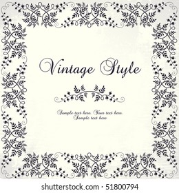 vintage floral frame