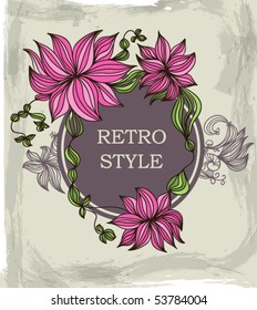 Vintage floral frame