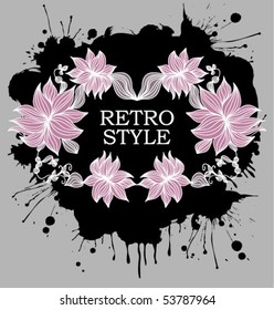 Vintage floral frame