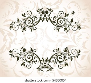 Vintage floral frame