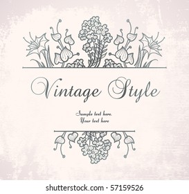 vintage floral frame