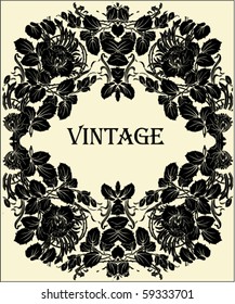 Vintage floral frame