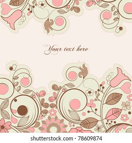 Vintage floral frame