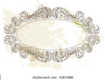 Vintage floral frame