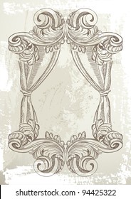 Vintage floral frame