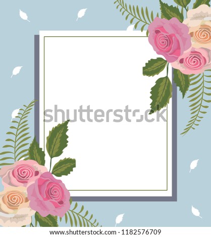 Vintage floral frame