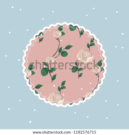 Vintage floral frame