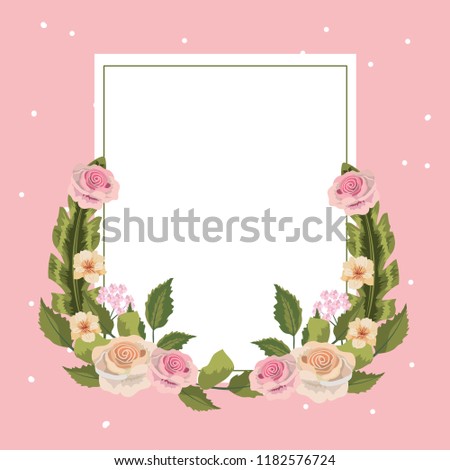 Vintage floral frame