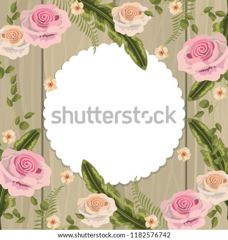 Vintage floral frame