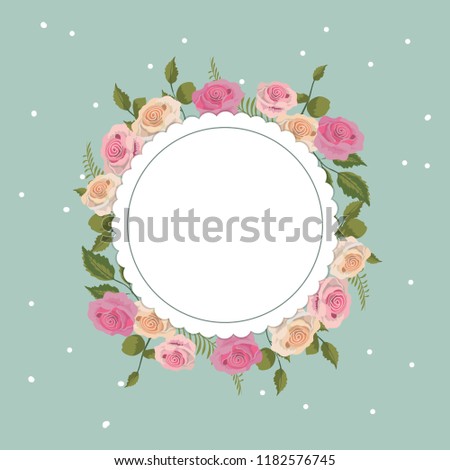 Vintage floral frame