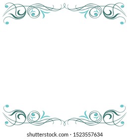 vintage floral frame border corner designed ,  Vector illustration of decorative frame