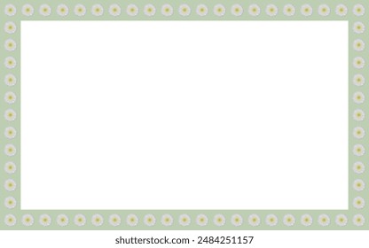 Vintage floral frame border ornamental decorative color background pink slide card cover photo frame daisy flower tranparent vector design
